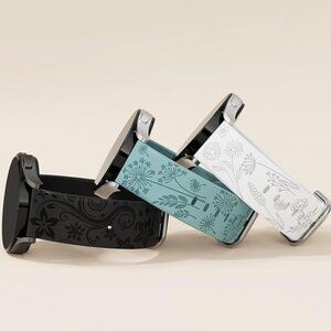 [NEW] Flower Engraved Bands for Samsung Galaxy Watch 20mm Soft Silicone